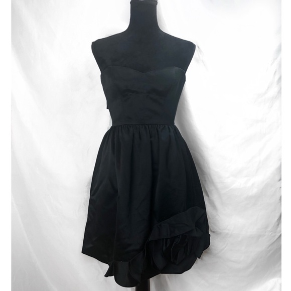 REBECCA TAYLOR Strapless Black Cocktail Dress - Picture 2 of 6